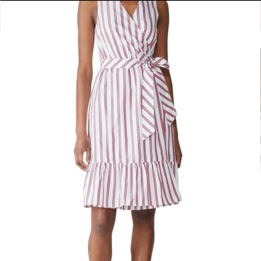 Draper James size 6 stripe wrap dress